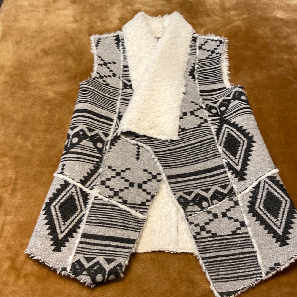 Faux fur lined vest